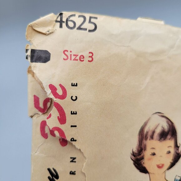 Simplicity 1954 Child's One Piece Dress and Jacket Pattern 4625 Size 3 UNCUT - Picture 2 of 3